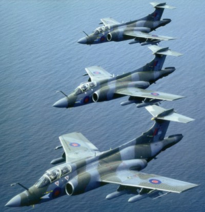 RAF Buccaneers in echelon starboard