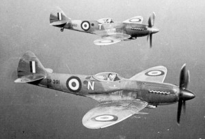 Spitfire FR18s of 208 Sqn - photo Crown Copyright 