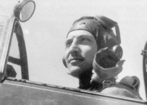 Ezer Weizman in his LF9 Spitfire