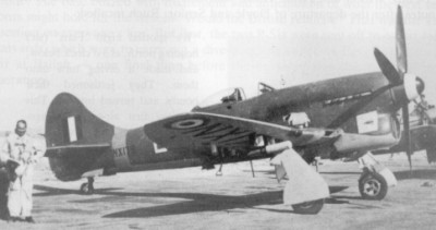 Gp Capt Anderson with his Tempest F6