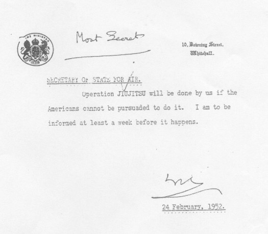 Churchills letter of authorisation